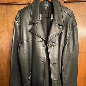 Black J.Crew leather jacket